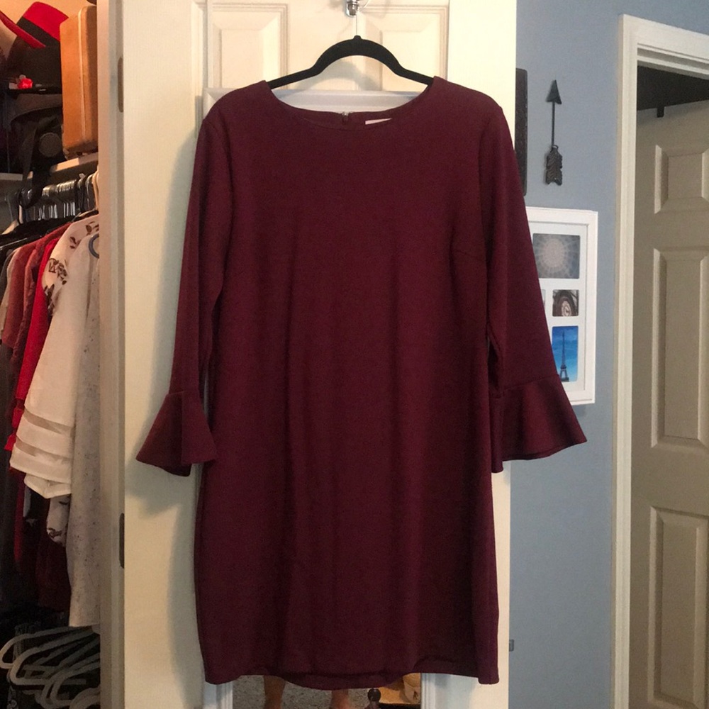 Old Navy Plum Bell Sleeve Dress